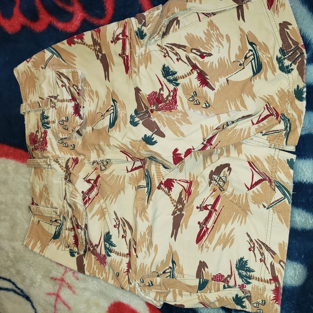 DENIM &SUPPLY HAWAIIAN CARGO SHORTS 32 - Picture 2 of 3